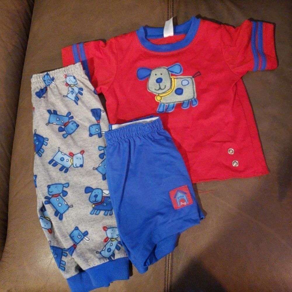 Carters Puppy 3 piece sleep set 12M